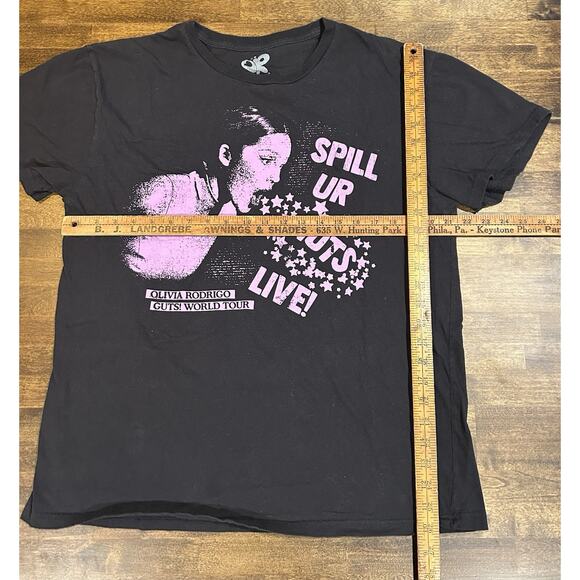 Olivia Rodrigo Spill Ur Guts World Tour Black Purple Concert T-Shirt - Size XXL - Picture 3 of 4